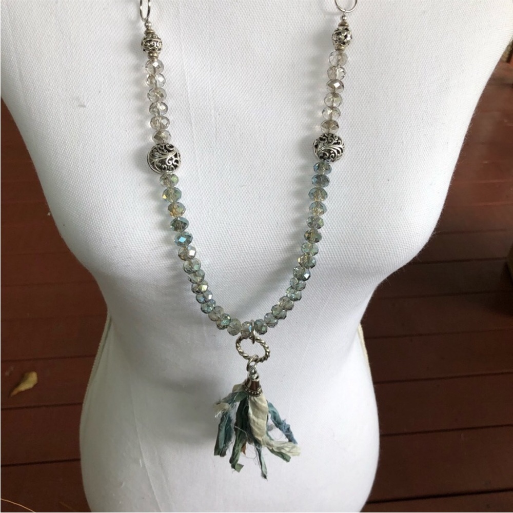 Southwestern Beaded Tassel Necklaces Lot of 3 Handmade Statement Piece